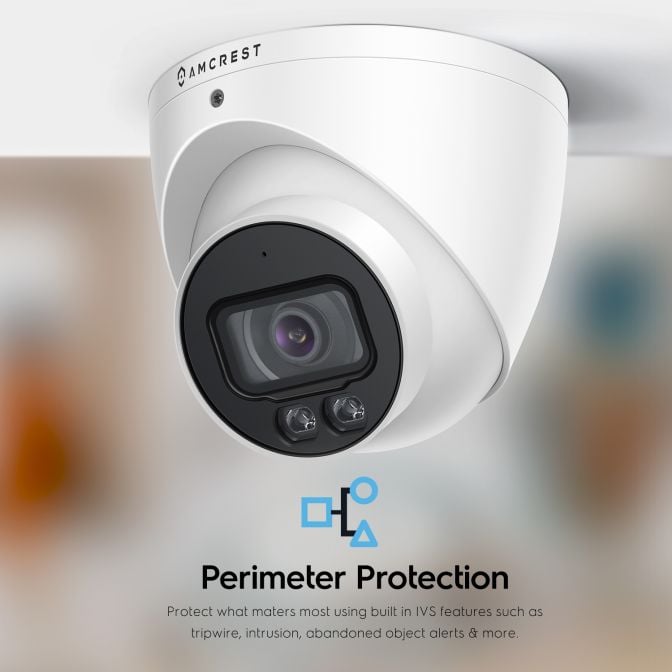 Amcrest 4MP PoE Turret Camera NightColor Built-in Mic IP4M-1048EW-AI