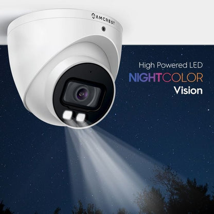 Amcrest 4MP PoE Turret Camera NightColor Built-in Mic IP4M-1048EW-AI