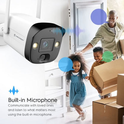 Amcrest 4MP Outdoor Security WiFi Camera AI 65ft NightColor IP4M-1052W-AI