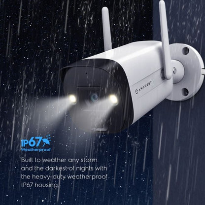 Amcrest 4MP Outdoor Security WiFi Camera AI 65ft NightColor IP4M-1052W-AI
