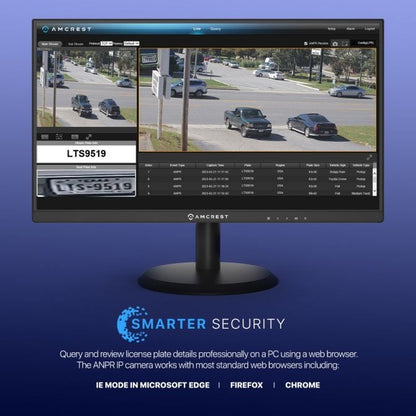 Amcrest 4MP UltraHD License Plate Reader ANPR AI IP Camera Bullet IP4M-1062EW-AI