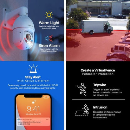 Amcrest 4MP Outdoor PTZ POE+ IP Camera PTZ Optical 25x IP4M-1063EW-AI-V2