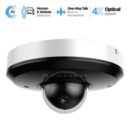 Amcrest 4MP PTZ PoE Camera 4x Optical Zoom IP66, IK08, IP4M-1066EW