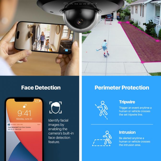 Amcrest 4MP PTZ PoE Camera 4x Optical Zoom IP66, IK08, IP4M-1066EW