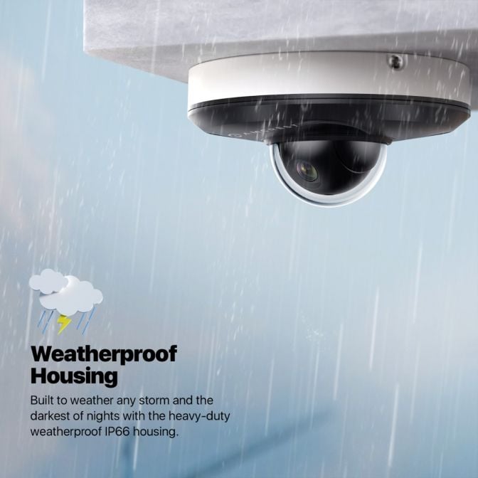 Amcrest 4MP PTZ PoE Camera 4x Optical Zoom IP66, IK08, IP4M-1066EW