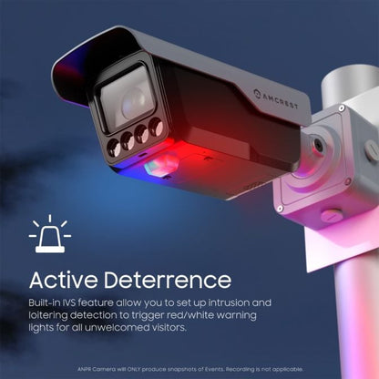 Amcrest 4MP UltraHD License Plate Reader ANPR AI IP Camera Bullet IP4M-1072EW-AI