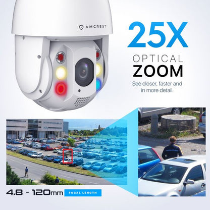 Amcrest 4MP Outdoor PTZ POE+ IP Camera PTZ Optical 25x IP4M-1093EW-AI