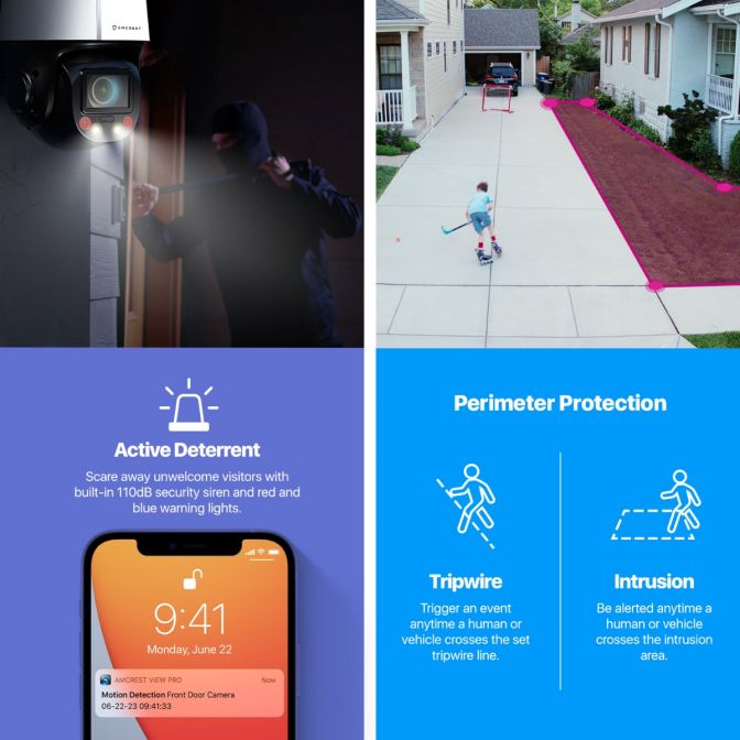 Amcrest 4MP Outdoor PTZ POE+ IP Camera PTZ 5X Optical Zoom IP4M-1098EW-AI