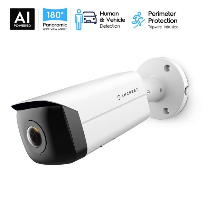 Amcrest 4MP Panoramic IP PoE AI Camera 180° FOV IP4M-PB181EW-AI