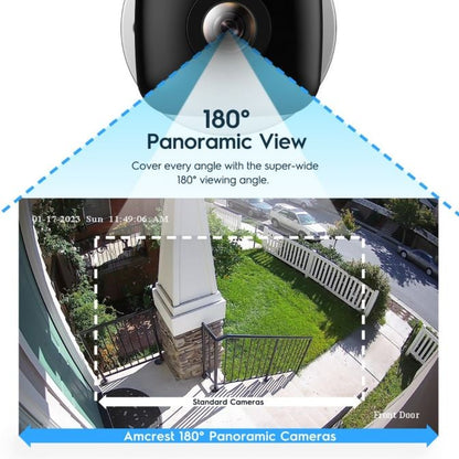 Amcrest 4MP Panoramic IP PoE AI Camera 180° FOV IP4M-PB181EW-AI