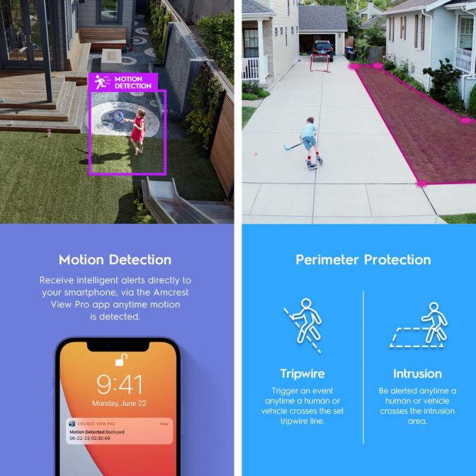 Amcrest 4MP Panoramic IP PoE AI Camera 180° FOV IP4M-PB181EW-AI