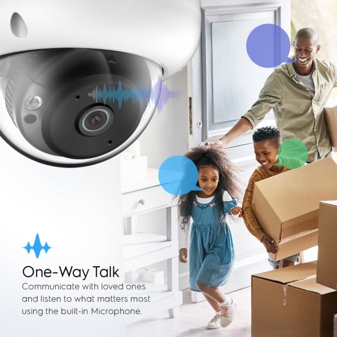 Amcrest 4MP Panoramic IP PoE AI Dome Camera 180° FOV IP4M-PD183EW-AI