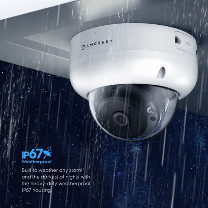 Amcrest 4MP Panoramic IP PoE AI Dome Camera 180° FOV IP4M-PD183EW-AI