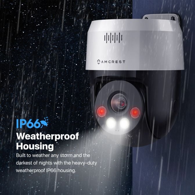 Amcrest 5MP UltraHD Mini AI Outdoor IP PoE Camera, Security IP Camera with Two-Way Audio, 98ft Full Color Night Vision, Remote Viewing, 5-Megapixel, Wide 104.8° FOV, IP5M-1190EW (White)