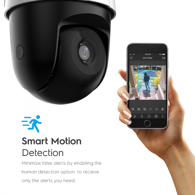 Amcrest 5MP UltraHD Mini Outdoor WiFi Camera, Security IP Camera with Manual Pan/Tilt, Two-Way Audio, Full Color Night Vision, Remote Viewing, 5-Megapixel, Wide 106° FOV, IP5M-1190W (White)