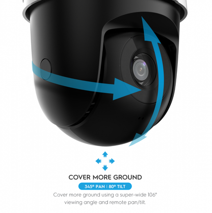 Amcrest 5MP UltraHD Mini Outdoor WiFi Camera, Security IP Camera with Manual Pan/Tilt, Two-Way Audio, Full Color Night Vision, Remote Viewing, 5-Megapixel, Wide 106° FOV, IP5M-1190W (White)