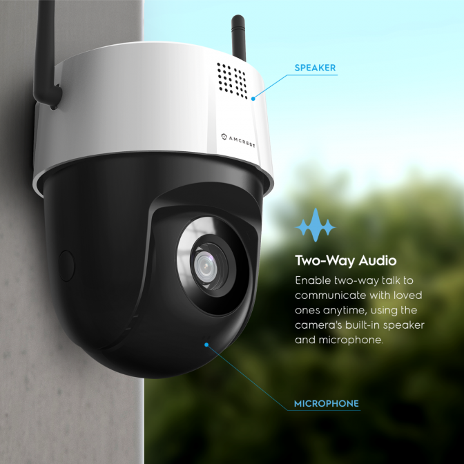 Amcrest 5MP UltraHD Mini Outdoor WiFi Camera, Security IP Camera with Manual Pan/Tilt, Two-Way Audio, Full Color Night Vision, Remote Viewing, 5-Megapixel, Wide 106° FOV, IP5M-1190W (White)