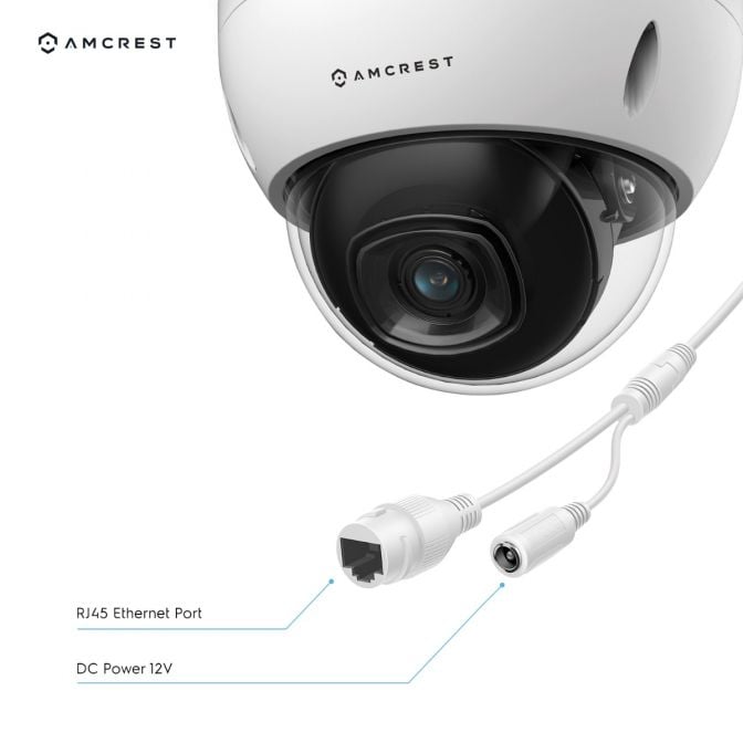 Amcrest 5MP System 16CH 8-Port PoE NVR 8x 5MP Dome PoE IP Cam 3TB HDD