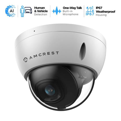 Amcrest 5MP Outdoor Security Dome IP PoE Camera IP5M-D1188EW-AI-V3 & IP5M-D1188EB-AI-V3