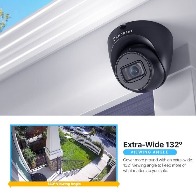 Amcrest ProHD Outdoor Security IP Turret PoE Camera, 5-Megapixel, 98ft NightVision