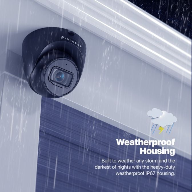 Amcrest ProHD Outdoor Security IP Turret PoE Camera, 5-Megapixel, 98ft NightVision