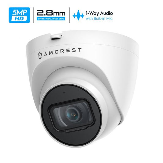 Amcrest ProHD Outdoor Security IP Turret PoE Camera, 5-Megapixel, 98ft NightVision