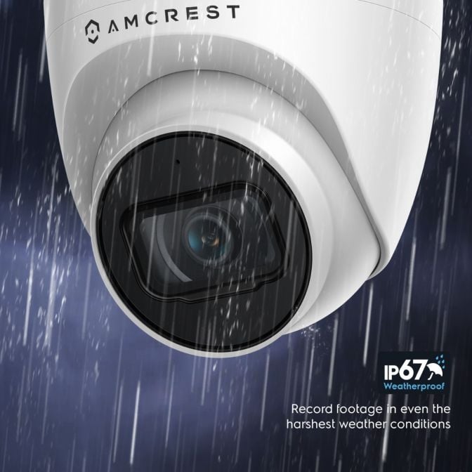 Amcrest 5MP System 16CH 8-Port PoE NVR 8x 5MP Turret IP PoE Cam 3TB