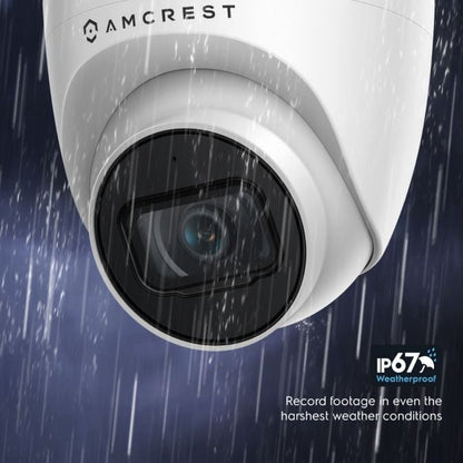 Amcrest 5MP System 16CH 8-Port PoE NVR 8x 5MP Turret IP PoE Cam 3TB