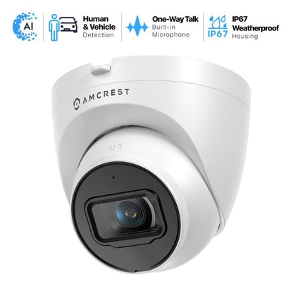 Amcrest ProHD Outdoor Security IP Turret PoE Camera, 5-Megapixel, 98ft NightVision