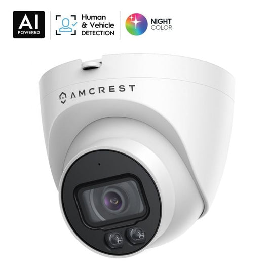 Amcrest 5MP Outdoor Night Color AI Turret PoE Camera, IP5M-T1273EW-AI