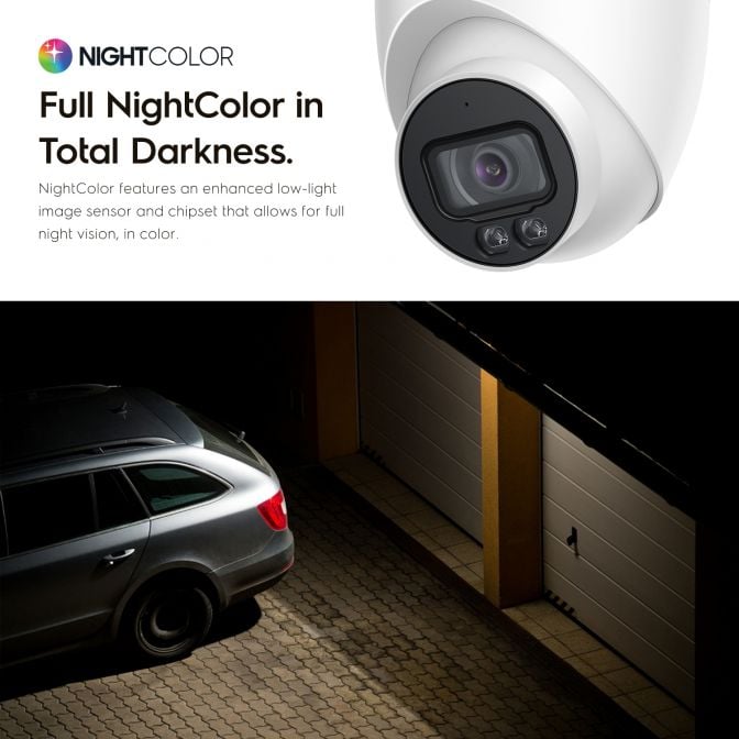 Amcrest 5MP Outdoor Night Color AI Turret PoE Camera, IP5M-T1273EW-AI