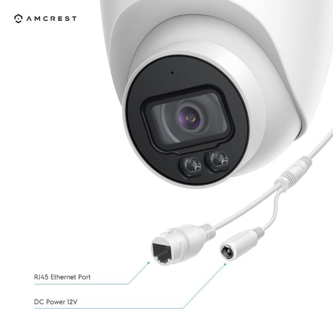 Amcrest 5MP Outdoor Night Color AI Turret PoE Camera, IP5M-T1273EW-AI