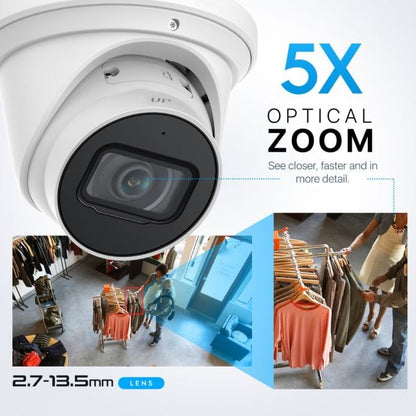Amcrest 5MP AI IP PoE Camera Turret 5x Optical Zoom IP5M-VT1289EW-AI