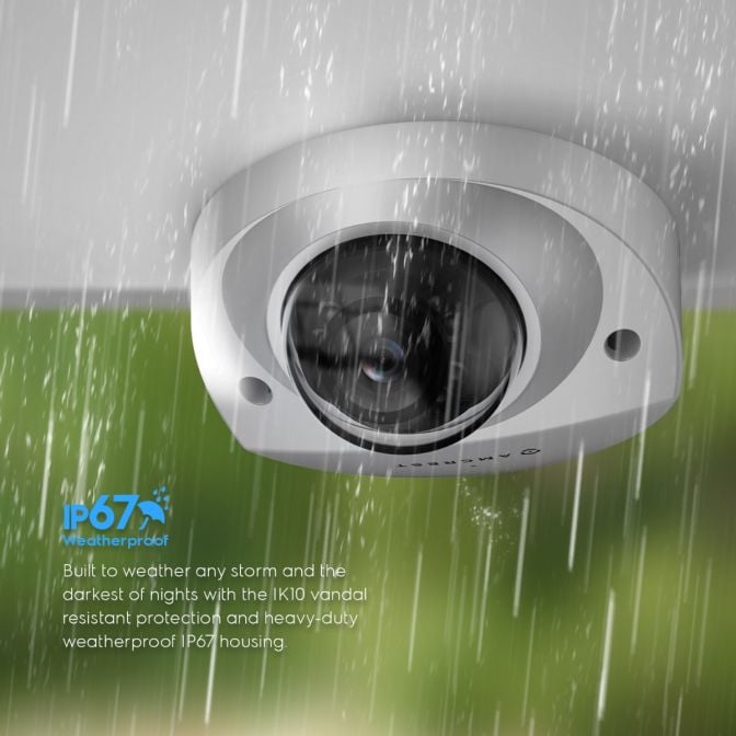 Amcrest 5-Megapixel Wedge IP PoE AI Camera, Security IP Camera Outdoor, Built-in Microphone