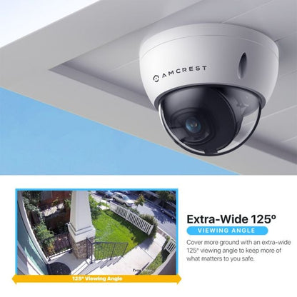Amcrest 4K (8MP) AI Dome POE IP Security Camera