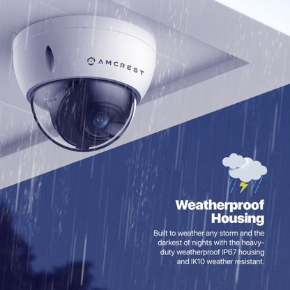Amcrest 4K (8MP) AI Dome POE IP Security Camera