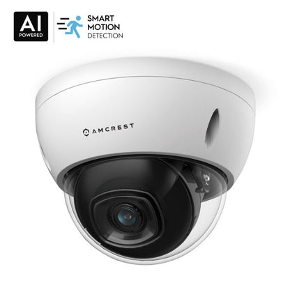 Amcrest 4K Security Camera System w/ 4K 8CH PoE NVR, 4 x 4K (8MP) IP67 Weatherproof Dome POE IP Cameras, 2.8mm Wide Angle Lens, NV5208E-IP8M-2693EW4-2TB (White)