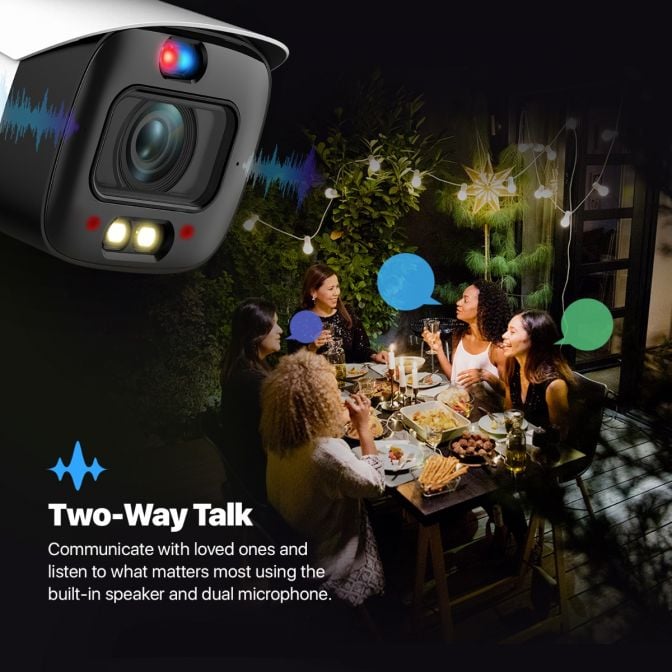 Amcrest UltraHD 4K (8MP) IP POE AI Camera, 4K @25/30fps, 98ft Full Night Color Vision IP8M-DB3946EW-3AI