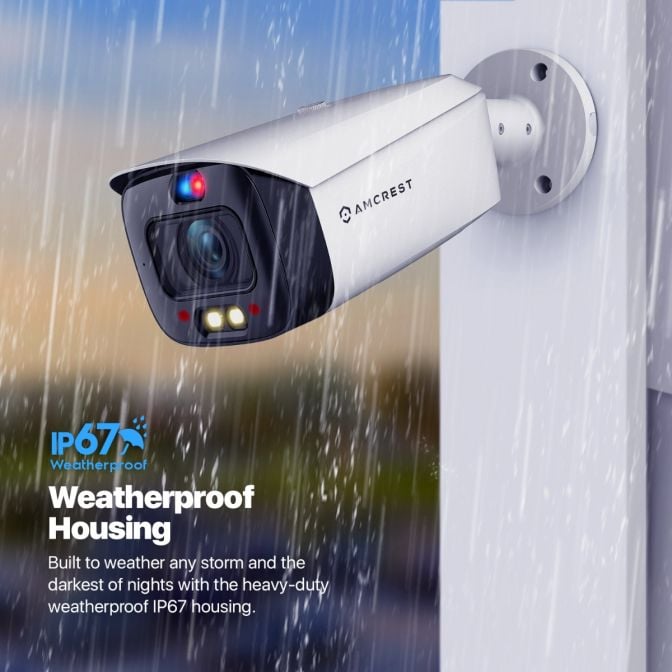 Amcrest UltraHD 4K (8MP) IP POE AI Camera, 4K @25/30fps, 98ft Full Night Color Vision IP8M-DB3946EW-3AI