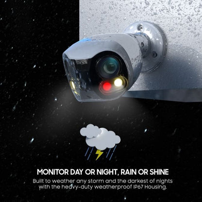 Amcrest Dual-Lens 4K (8MP) Outdoor Security POE Camera, 2 x 4MP Lenses PoE AI Bullet IP Camera