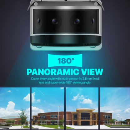 Amcrest 4K Panoramic IP PoE AI Camera 180° FOV IP8M-MB182E-AI