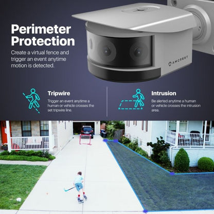 Amcrest 4K Panoramic IP PoE AI Camera 180° FOV IP8M-MB182E-AI