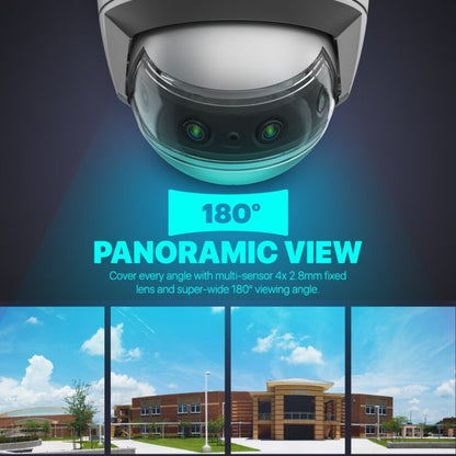 Amcrest 4K Panoramic IP PoE AI Camera 180° FOV IP8M-MD180E-AI