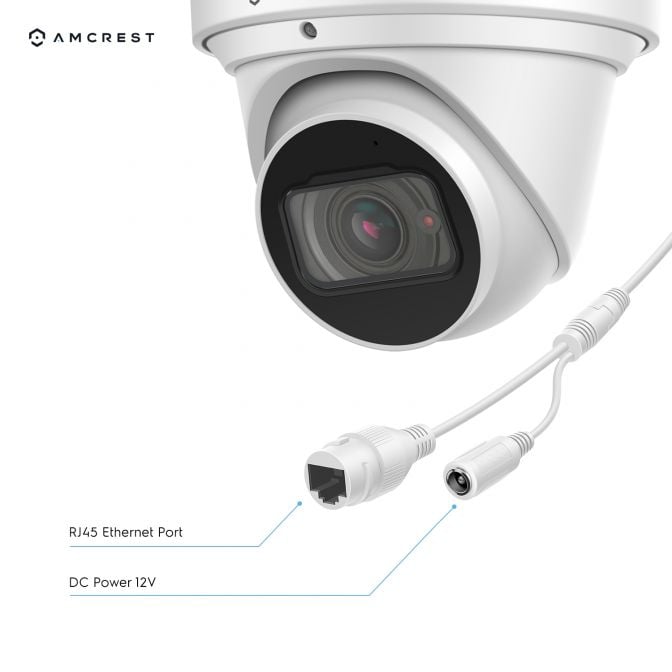 Amcrest 4K Optical Zoom IP PoE Turret Camera, IP67 White IP8M-MT2544EW