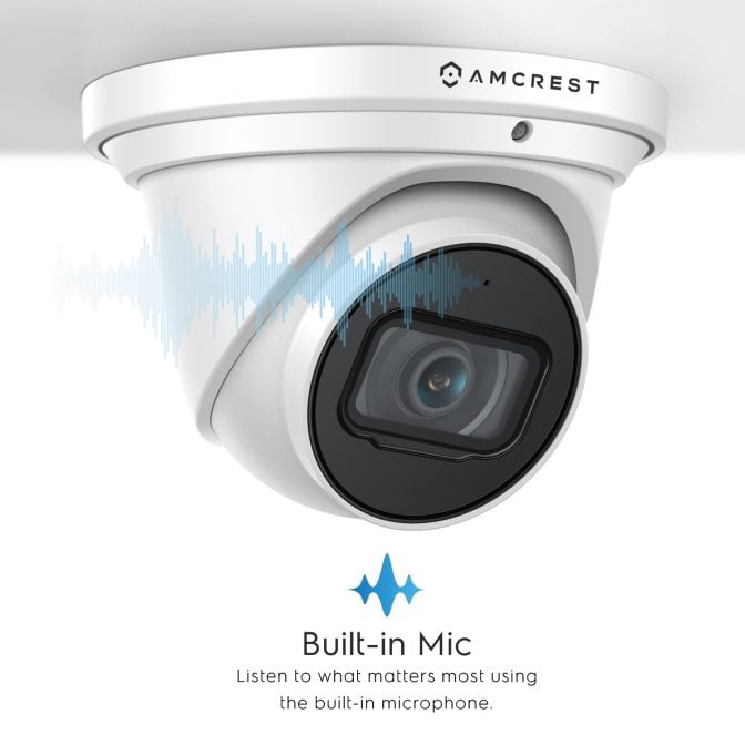 Amcrest 4K Security System 8CH PoE NVR 4 x 4K Turret POE Cameras 2TB