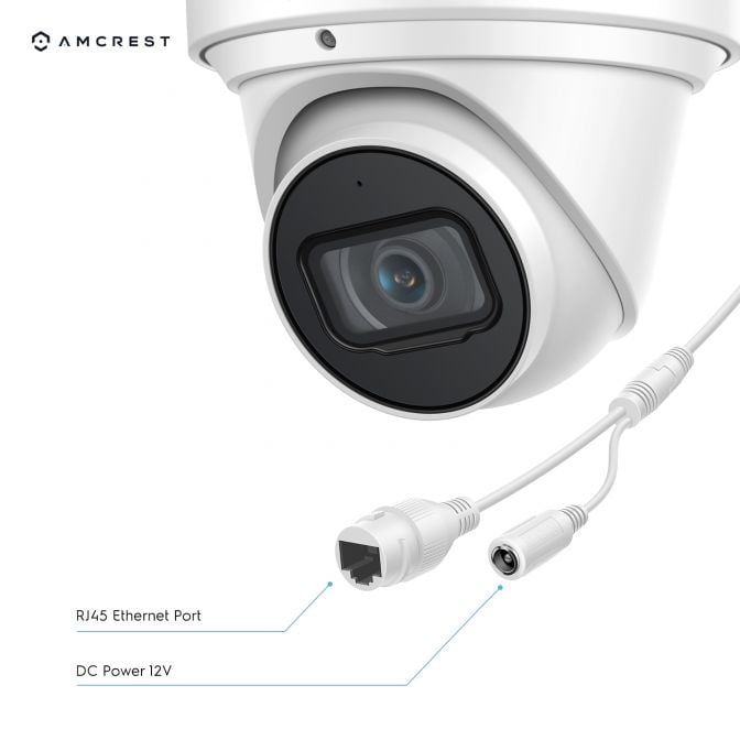 Amcrest 4K System 8CH PoE NVR 4x 4K Turret POE Cameras 2TB HDD