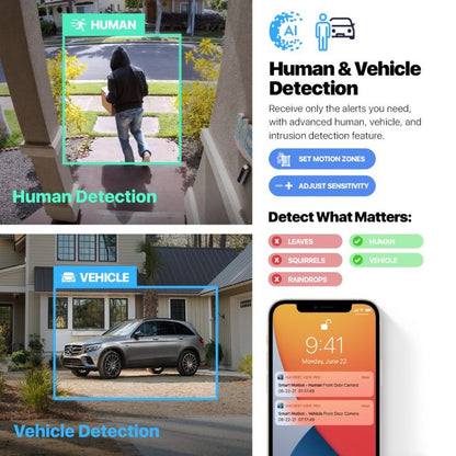 Amcrest UltraHD 4K (8MP) IP POE AI Camera, 4K @30fps, 164ft Night Color Vision, F1.0, Security Outdoor Turret Camera, Face, Vehicle & Human Detection, Built in Microphone, IP8M-T2883EW-AI