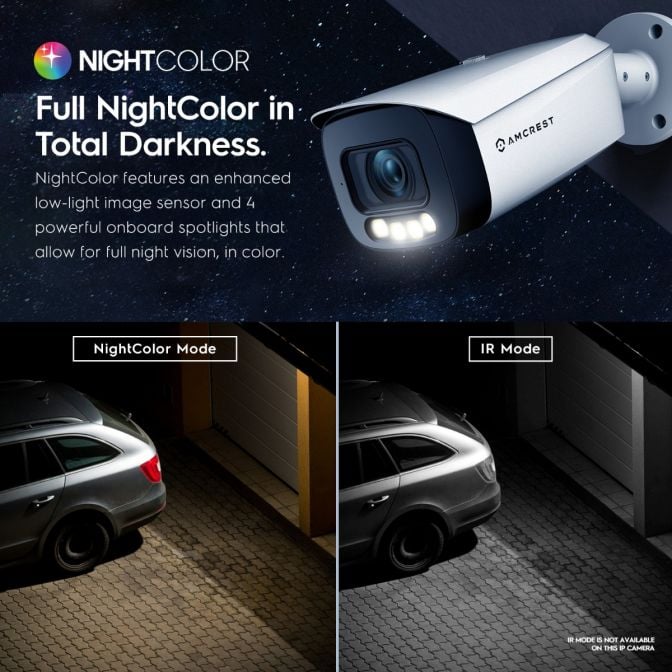 Amcrest Night Color AI Bullet Camera