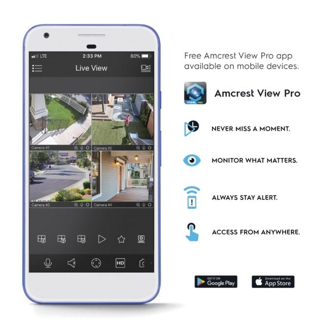 Amcrest 4K AI IP PoE Camera Bullet 5x Optical Zoom IP8M-VB2896EW-AI