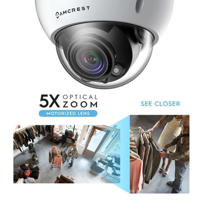 Amcrest 4K Optical Zoom IP PoE Dome Camera, IP67 White IP8M-VD2793EW